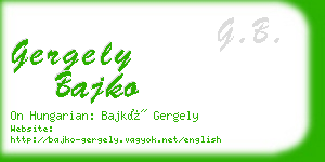 gergely bajko business card